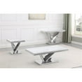 thumbnail image 3 of Titan Silver Square Faux Marble End Table, 3 of 3