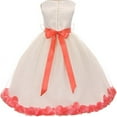 thumbnail image 2 of Little Girls Crystal Rhinestone Belt Sash Flower Petals Easter Flowers Girls Dresses Ivory Coral 2 (M1B5K2CB), 2 of 3