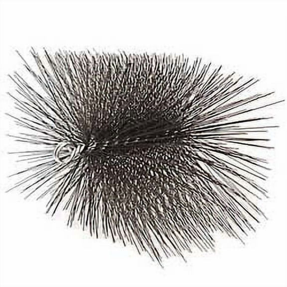 Schafer 6” X 10” Light-Duty Chimney Brush - 5SB-30624M Compatible with Fiberglass Rods, Spiral Shape with Plated Shafts & 1/4" NPT Wire - Efficient Smoke Stack Maintenance