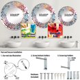 thumbnail image 4 of Designart "Peaceful Shell Shoreline" Seashell Polka Dot Round Wall Mirror - Animals Oval Printed Decorative Mirror - Multiple Color Options, 4 of 5