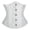 White, variant on Hkoxplj Underbust Corset for Women Brocade Waist Training Corset Boned Corset with Metal Busk Closure Back Lacing Adjustable Waist Cincher Shapewear for Halloween Party Vintage Photo Shoot