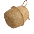 thumbnail image 5 of ShadeMart 12.6" Diameter x 11" High Seagrass Belly Storage Basket with Handles - Multi-Purpose for Plants, Laundry & Groceries, 5 of 7