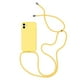 thumbnail image 1 of Fundas originales de silicona líquida para iPhone 14 13 12 11 Pro XS Max X XR SE2 8 7 Plus, funda suave de caramelo + correa para el cuello con cordón cruzado Tan Jianjun unisex, 1 of 2