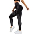 thumbnail image 4 of Gkeoshab Crz Yoga Leggings Women's High-Waist Color Block Yoga Pants - Seamless Tummy Control & Striped Design Workout Tights Black S, 4 of 9
