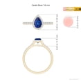 thumbnail image 6 of ANGARA Natural Pear-Shaped Sapphire Halo Engagement Ring in 14K Yellow Gold for Women (Size-7x5mm) | September Birthstone, Birthday, Anniversary, Jewelry Gift for Women | Natural Blue Sapphire Ring, 6 of 11
