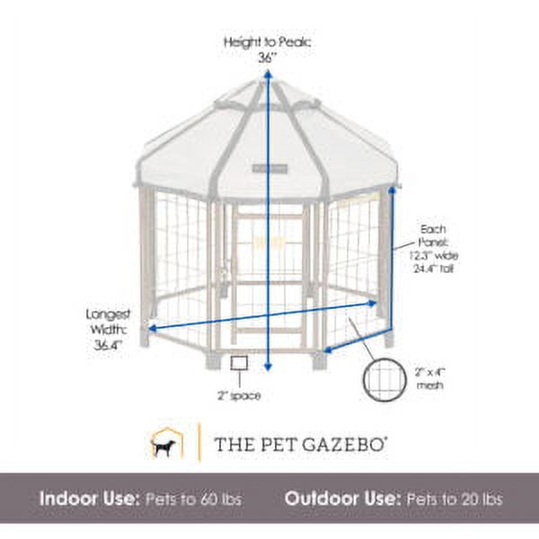 Pet Gazebo® 3FT Outdoor Dog Kennel with Canopy for Dogs, Beach Sand