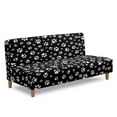 thumbnail image 2 of Xoenoiee Dog Paw Print Futon Slipcover Armless Folding Sofa Cover Stretch Elastic Couch Furniture Protector for 3 Seat Foldable Futon Sofa Bed Without Armrests, 2 of 7
