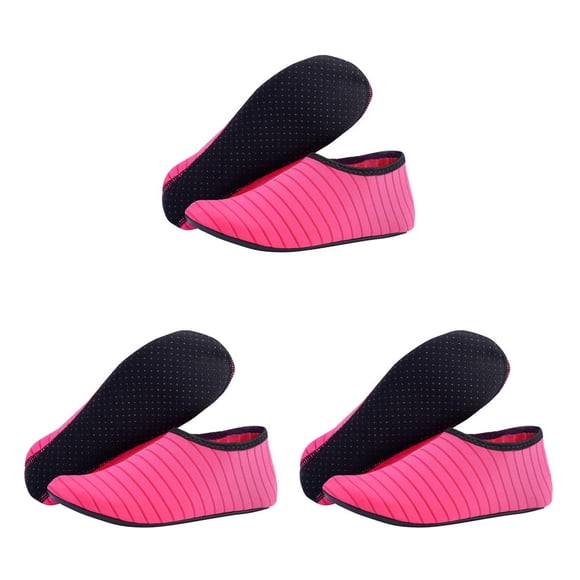 Soidarity 1 par de zapatos de playa antideslizantes de secado rápido calcetines descalzos exterior surf dibujo bajo el agua para adultos rosa Type1 NO1