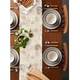 thumbnail image 4 of Table Runner Dresser Scarf 13 x 48 Inch Sunflower Countryside Flower Vintage Letter Background Table Runners Non-Slip Heat Kitchen Dining Table Decor for Indoor Outdoor Home Party Decoration, 4 of 7