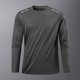 thumbnail image 1 of Ceisia Men's Ice Silk Sports T-shirt | Slim Long-Sleeve Crewneck Reflective-Accent Fitness Top Gift, 1 of 7