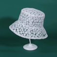 thumbnail image 3 of CoCopeaunts Flower Lace Clear Bucket Hat Women Summer Thin Foldable Outdoor Sunscreen Cotton Travel Sweet Basin Hat Sun Prevent, 3 of 8