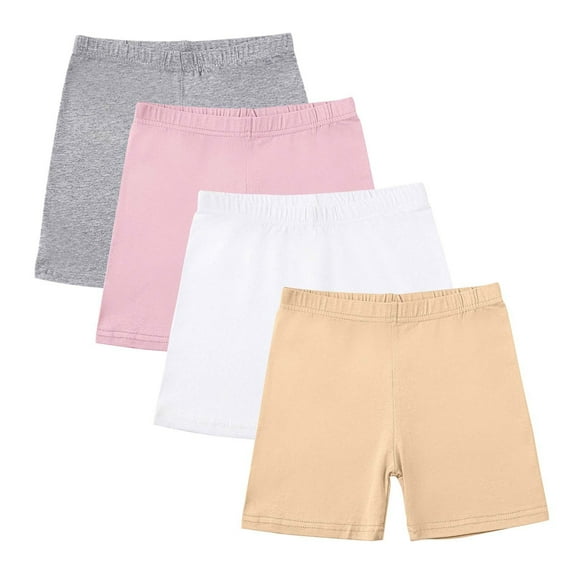 ZACPNCV 4 Pack Girls Dance Shorts Toddler Bike Biker Under Dress Cartwheel Kids Shorts Multi-Color Girls Clothes Multicolor 5-6 Years