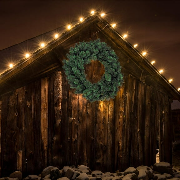 LAMPHOME Colorado Spruce Green Artificial Christmas Wreath - 360 Tips, 36-Inch Unlit Premium Holiday Wreath for Front Door Wall Fireplace Christmas Decor