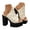 White, variant on Platform Chunky High Heels for Women 4.53 Inch Open Toe Backless Pumps Wedding Party Prom Dress Sandals Shoes Size 6-10