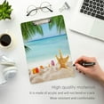 thumbnail image 5 of GZHJMY Tropical Beach Clipboard,Standard A4 Letter Size Hardboard Office Clipboards with Low Profile Clip for Classrooms, Offices,Students-Gold Clip92 Whiteboard Clipboards, 5 of 7