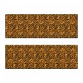 thumbnail image 2 of Tribal Bench Cushion Set of 2, Tiger Skin with Stripes and Warm Toned Background Motifs from Culture, Standard Size Foam Pad and Decorative Cover, Orange and Black, by Ambesonne, 2 of 4