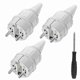 thumbnail image 1 of White IP44 Rated Twist-Resistant Safety Plugs, 250V 16A, Splash-Proof & Durable Design for Long-Term Use, 1 of 5