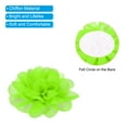 thumbnail image 4 of Uxcell 3.9" Chiffon Flowers Mesh Fabric Flowers Sewing Fabric Appliques Neon Green 10 Pcs, 4 of 6