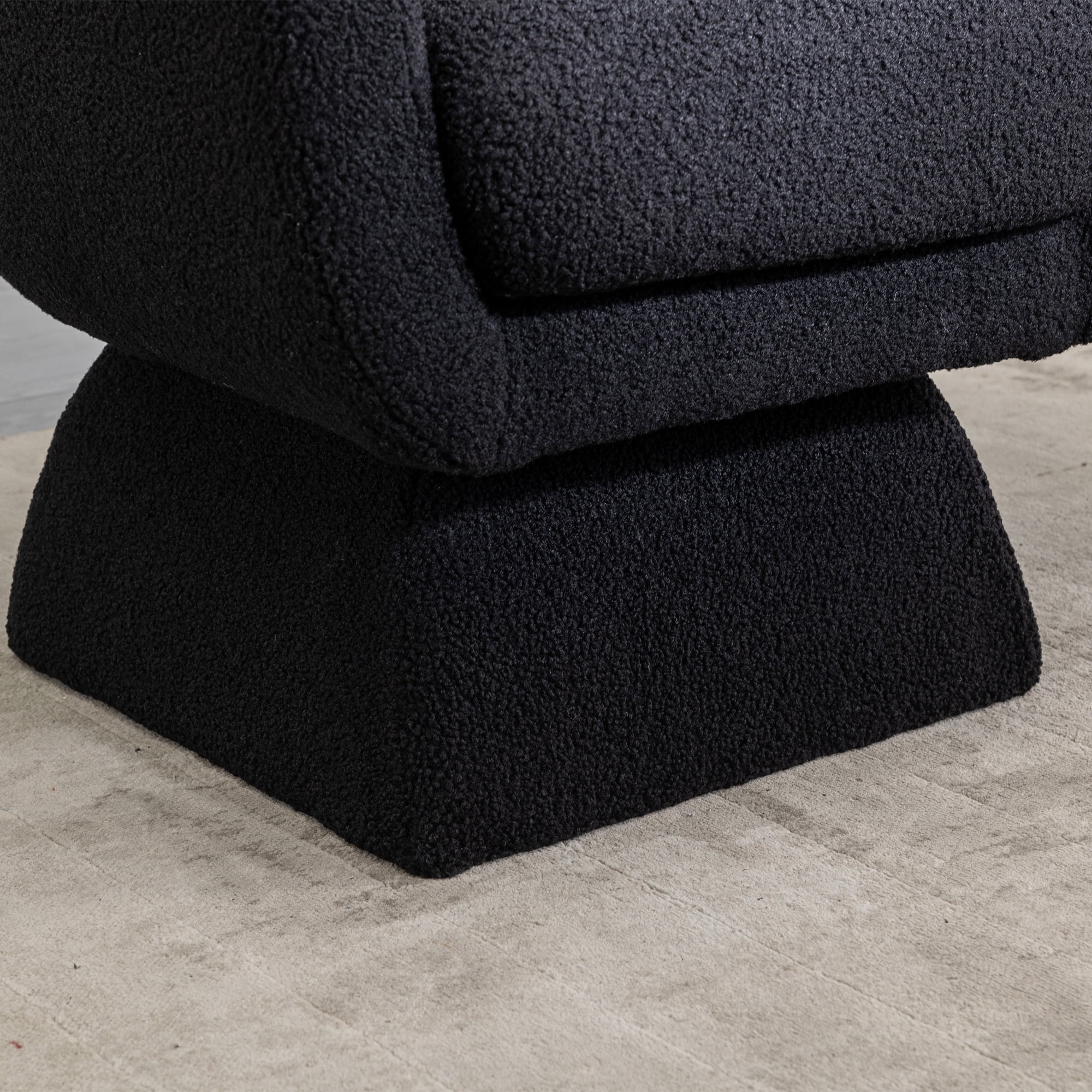 Kadyn 30.30"H Swivel Accent Chair, Single Sofa Chairs for Living Room, Black 360 Degree Armchair