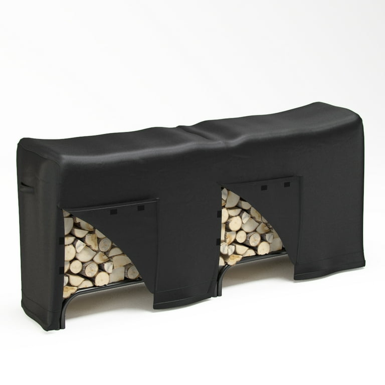 Regal Flame LRFP1005 8 ft. Black Water Resistant Firewood Log Rack Cover Regal Flame LRFP1005 8 ft. Black Water Resistant Firewood Log Rack Cover