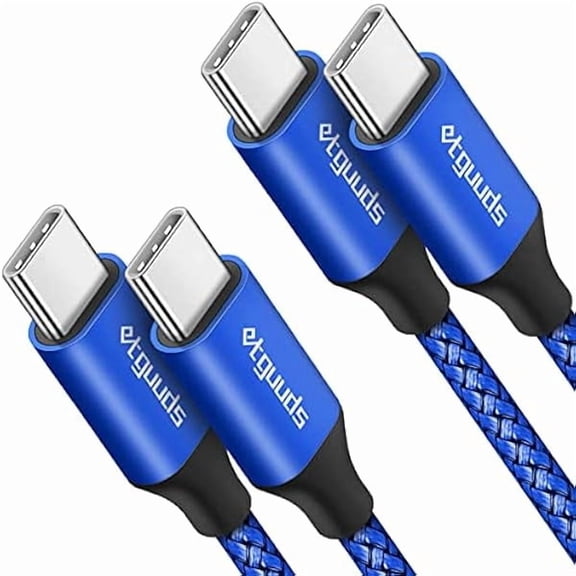 can USB C to USB C Cable 2ft, 2-Pack 60W USBC to USBC Cord, Type C to C Charger Cable Fast Charging for iPhone 17 16 15 Pro Max Plus Air, Samsung Galaxy S25 S24 S23, for MacBook/iPad, Pixel