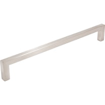 Contemporary Square Cabinet Pull, 224 Millimeters, Zinc Base Material, Satin Nickel by Stone Harbor Hardware
