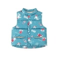 thumbnail image 3 of Esaierr Kids Boys Girls Sleeveless Jacket down Cotton Vest for Toddler Printed Warm Waistcoat Vest Fall Winter Outerwear Coats with Pockets for 2-10 Years, 3 of 9