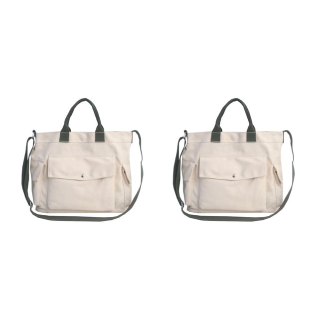 Bolso de mensajero de lona Blanco crema Minnieouse 2Conjunto