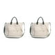thumbnail image 3 of Sonducket Bolso de lona de moda de tela con alta capacidad para bolsos de hombro bolso de lona bolsas de mensajero blanco cremoso Blanco crema 2piezas, 3 of 6