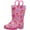 Pink Ice Cream, variant on NORTY Toddler Girls Light-Up PVC Waterproof Rain Boots Fun Colors Patterns Easy-On Handles