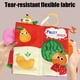 thumbnail image 4 of Libro de tela interactivo masticable con cola para bebés | Libro de tela sensorial con sonido para aprendizaje temprano | Libro de actividades suave, lavable y resistente a las rasgaduras, 4 of 6
