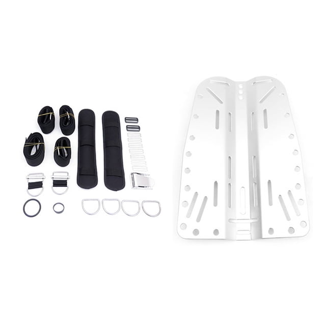 Eigraketly Placa posterior de aluminio Fibra de carbono Placa posterior técnica de nylon Buena flexibilidad Equipo de placa a prueba de herrumbre Arnés Deportes acuáticos Tipo 4 Eigraketly OD024369-04