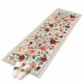 thumbnail image 6 of Watercolor Flowers Kitchen Runner Rug 2x6 Washable Runners for Hallway Non Slip Rustic Spring Floral Botanical Beige Large Area Rug Indoor Floor Carpet for Bathroom Laundry Entryway Bedroom, 6 of 8