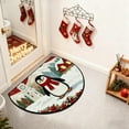 thumbnail image 5 of Mecorevxz Christmas Decorations,Half Round Doormat Non Slip Indoor Outdoor Entrance Semi Circle Area Rug Washable Half Moon Rug Front Floor Mat for Christmas Decor（D）, 5 of 7