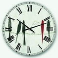 thumbnail image 1 of DesignArt Horloge Murale Grande Famille d'Oiseaux Rouge, 1 of 2