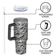 thumbnail image 4 of Leopard Print 40oz Tumbler– Stainless Steel Insulated Tumbler with Handle and Straw, Large Capacity Travel Cup for Hot & Cold Drinks, 4 of 6