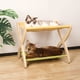 thumbnail image 5 of Cama elevada para gatos, hamaca de madera extraíble y transpirable de doble capa para gatos y cachorros, 5 of 12