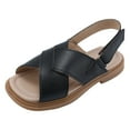 thumbnail image 5 of UngA Girls Sandals Boys Girls Slide Sandals Cork Slipper with Adjustable Straps for Little Kid/Big Kid Girls Dance Shoes(Black,Size 10.5), 5 of 8