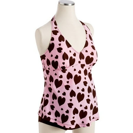Maternity 2-Piece Heart Halter Tankini