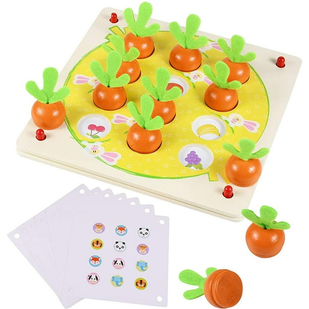 wooden carrot sorting toy