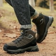 thumbnail image 5 of Mens Outdoor Hiking Boots Winter Fur Lined Warm Snow Boots Waterproof Anti-slip Lightweight Camping Boots Green 10 US, 5 of 7