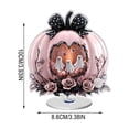 thumbnail image 6 of Gumesh Halloween Decoration Acrylic Pink Pumpkin Sign Pumpkin Table Decor 4 Inch Happy Halloween Desktop Ornament for Farmhouse Home Living Room Holiday Decor, 6 of 7