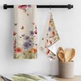 thumbnail image 3 of Vintage Farmhouse Floral Kitchen Towel Dish Cloths Set of 4, Microfiber Soft Kitchen Hand Towels, Spring Butterfly Lavender Absorbent Quick Drying Dishcloths 18 x 28 Inches, 3 of 8