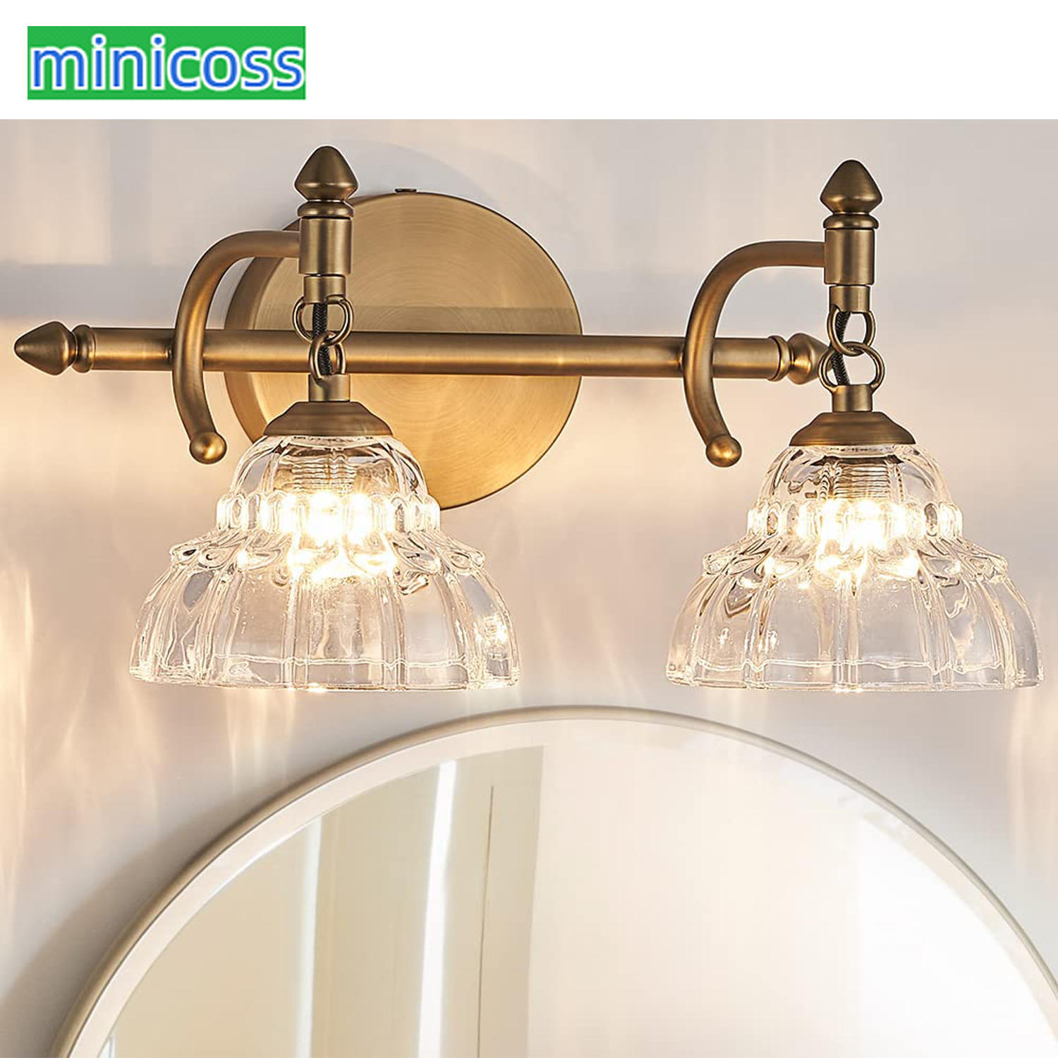 Vintage Vanity Light Fixtures Vanity Lighting Over Mirror 2 Lights Wall