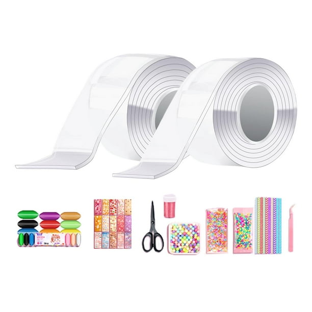 Soplar burbujas cinta de doble cara juguete educativo cintas multiusos tiras cinta que , 2 uds claro, 5cm 10cm Herramienta Completa