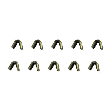OUNONA 10 Pack Golden Copper Bow String Clips AntiSlip Buckles for Archery Stabilization and Protection