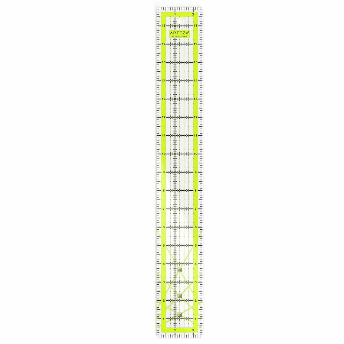 ARTEZA Quilting Ruler, Laser Cut Acrylic Quilters' Ruler with Patented