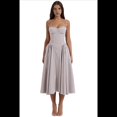 thumbnail image 1 of Vestido de Verano 2025 para Mujer, Estilo Bohemio, con Tirantes Finos y Corte Entallado, para Playa. Gris S, 1 of 10