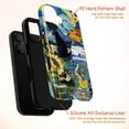 thumbnail image 4 of Starry Night Cat Phone Case, Vincent van Gogh Inspired Art, Black Cat and Sunflower iPhone Cover, Unique Artistic Protective Case for iPhone 17 16 15 14 13 12 11 Plus Pro Max Mini, 4 of 6