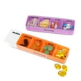 thumbnail image 4 of AM PM Stackable Weekly Pill Box Organizer, Pill Dispensers Reminders, 28 Compartment Slots Travel Medication Storage Case with Morning Noon Evening Night 4 Compartments, Color Coded, 4 of 7
